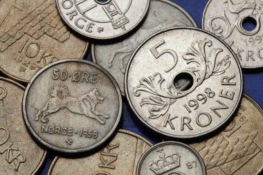 Coins of Norway clipart