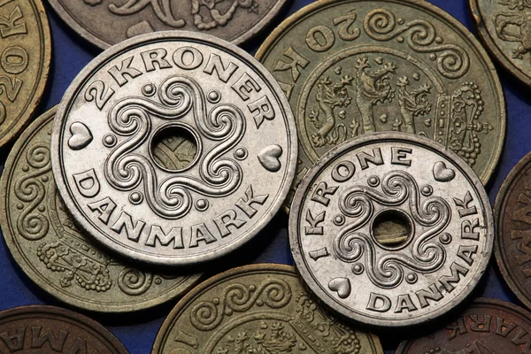 Pièces de monnaie du Danemark — Photo