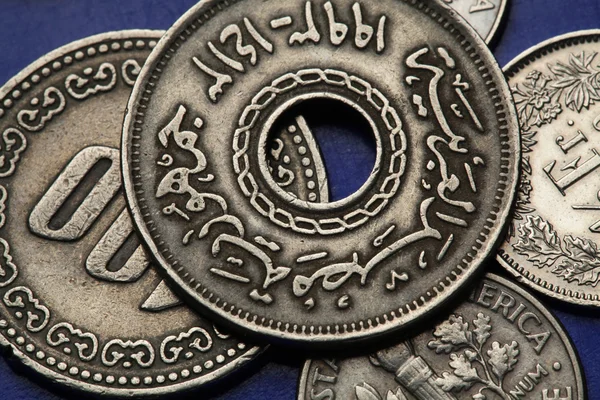 Münzen aus Ägypten — Stockfoto