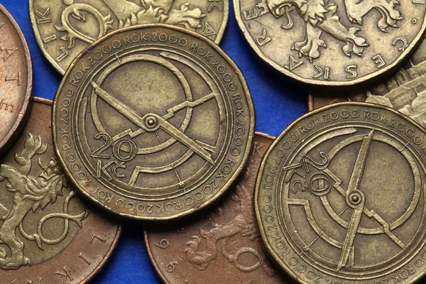 Monety Republiki Czeskiej — Zdjęcie stockowe