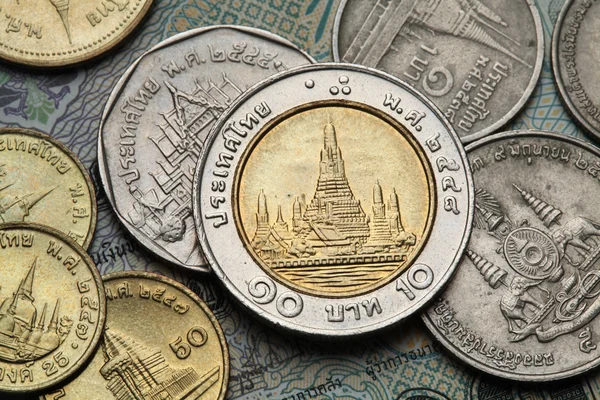 Monety z Tajlandii — Zdjęcie stockowe