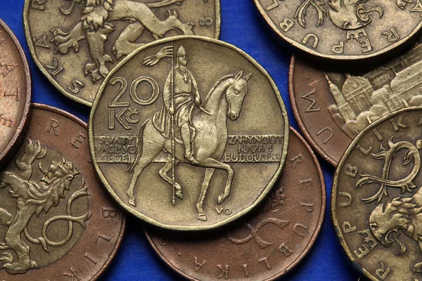 Монети Чеської Республіки — стокове фото