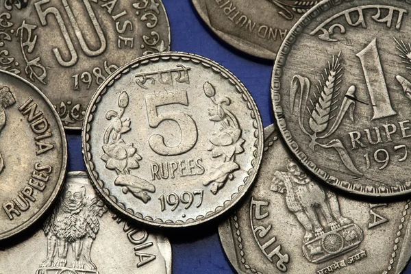 Monety z Indii — Zdjęcie stockowe