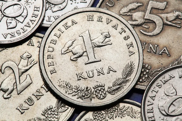 Monedas de Croacia — Foto de Stock