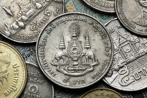 Monete della Thailandia — Foto Stock