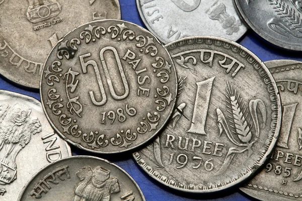 Pièces de monnaie de l'Inde — Photo