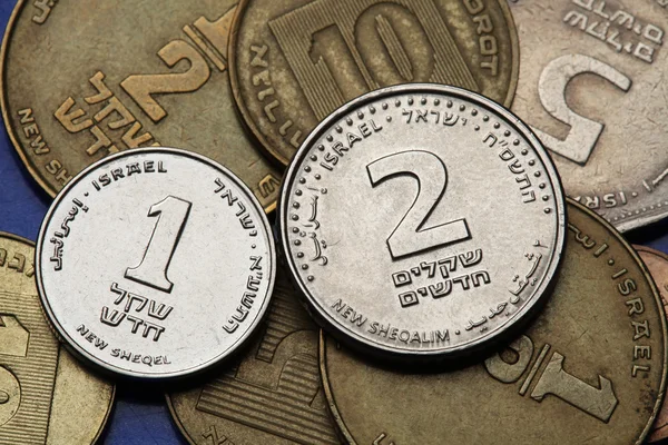 Monedas de Israel — Foto de Stock