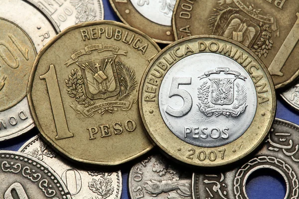 Coins of the Dominican Republic — Stock Photo, Image