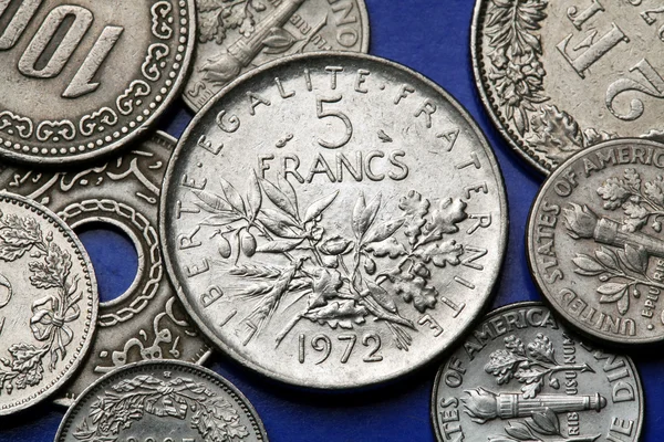 Monedas de Francia — Foto de Stock