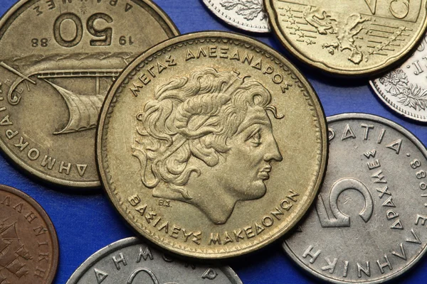 Monedas de Grecia — Foto de Stock