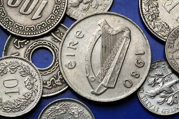 Monedas de Irlanda — Foto de Stock