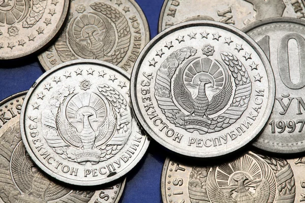 Coins of Uzbekistan — Stock Photo, Image