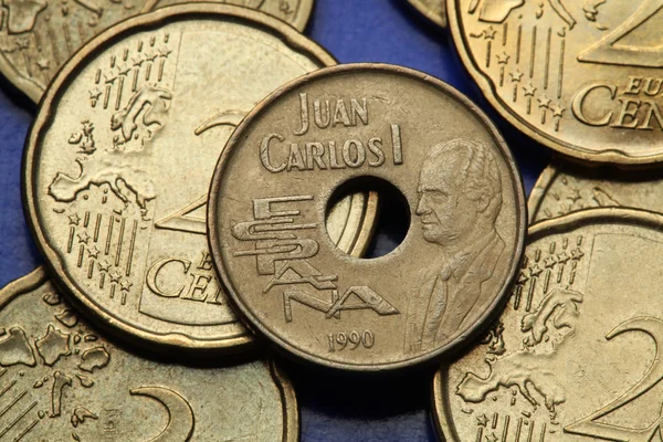 Pièces de monnaie de l'Espagne — Photo