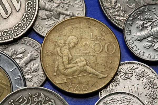 Coins of Italy — Stock Photo, Image