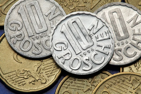 Coins of Austria — Stock Photo, Image