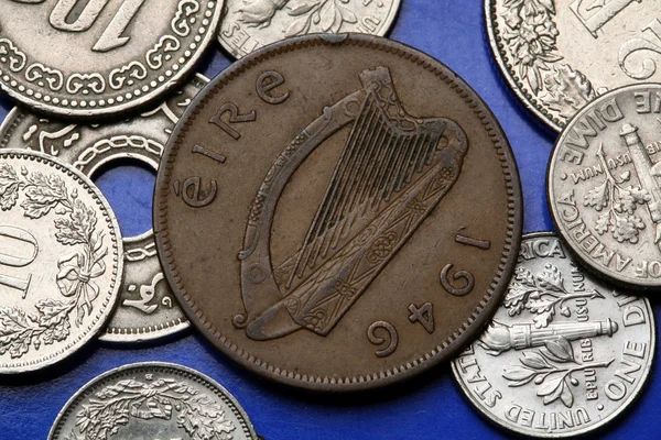 Coins of Ireland — Stock Photo, Image