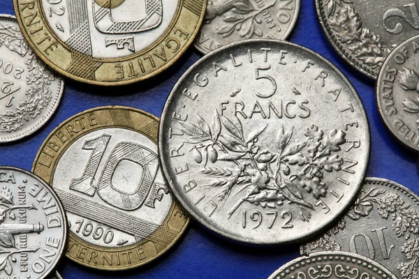 Монеты Франции — стоковое фото