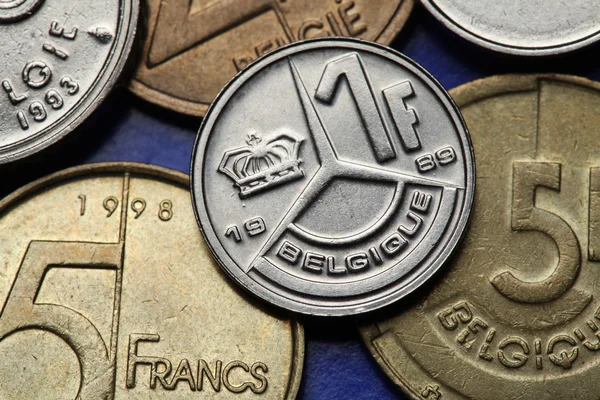 Monedas de Bélgica — Foto de Stock