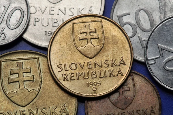 Монеты Словакии — стоковое фото