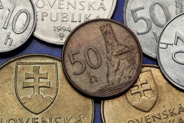 Monety o Słowacji — Zdjęcie stockowe