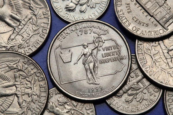 Münzen der USA — Stockfoto