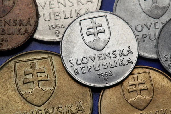 Монеты Словакии — стоковое фото