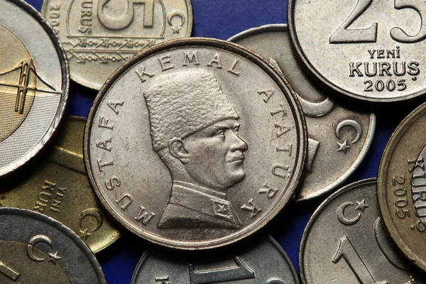 Moedas da Turquia — Fotografia de Stock