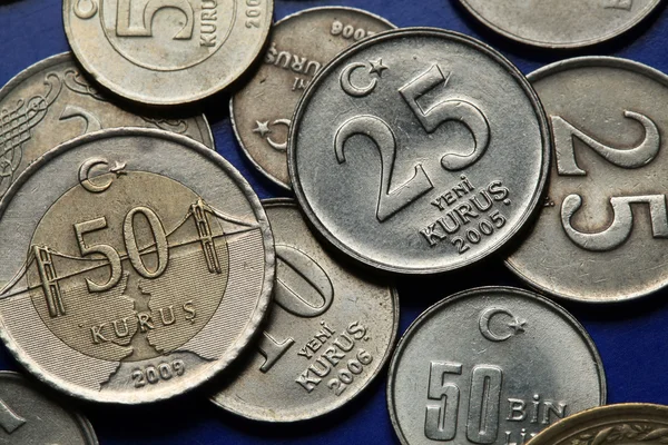 Monete della Turchia — Foto Stock