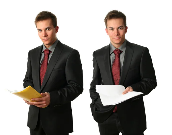 Young businessmen with documents — Stock Photo, Image