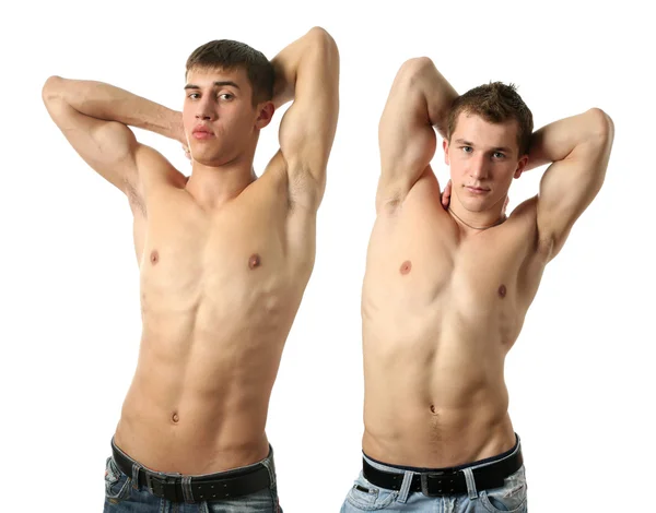 Dois jovens homens musculosos — Fotografia de Stock