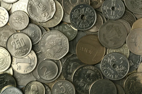 Silver Coins Texture — Stock Photo, Image
