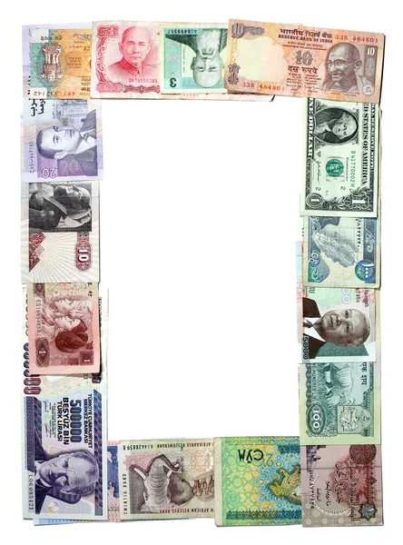 Egzotik banknotlar çerçeve — Stok fotoğraf