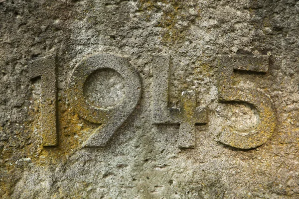 Year 1945 carved in the stone — Stock Photo, Image