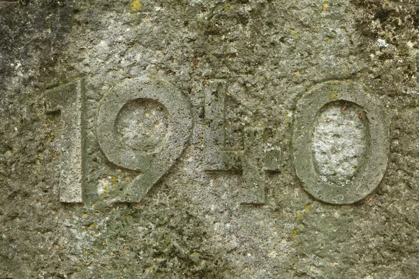 Ano 1940 esculpido na pedra . — Fotografia de Stock