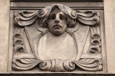 Art Nouveau binasında çiçek dekorasyon