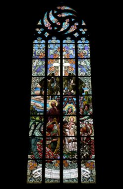 Art Nouveau vitray pencere