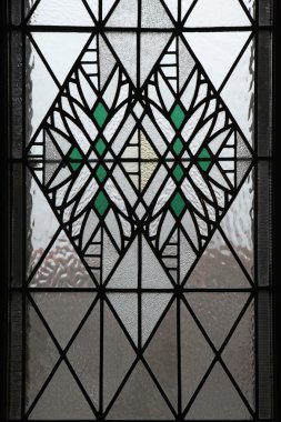 Hradec Kralove içinde Art Nouveau vitray pencere.