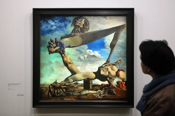 Salvador Dali exhibition in the Pompidou Centre, Paris. — Stock Photo, Image