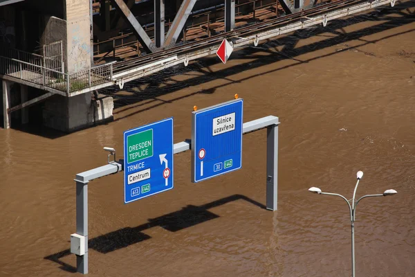 Πλημμύρες στο Usti nad Labem — Φωτογραφία Αρχείου