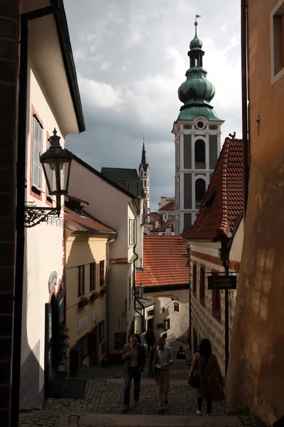 Medieval street in Cesky Krumlov — Stock Photo, Image
