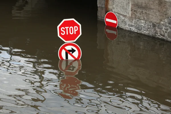 Наводнения в Усти-над-Лабемом — стоковое фото