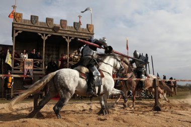 Filming of movie The Knights clipart