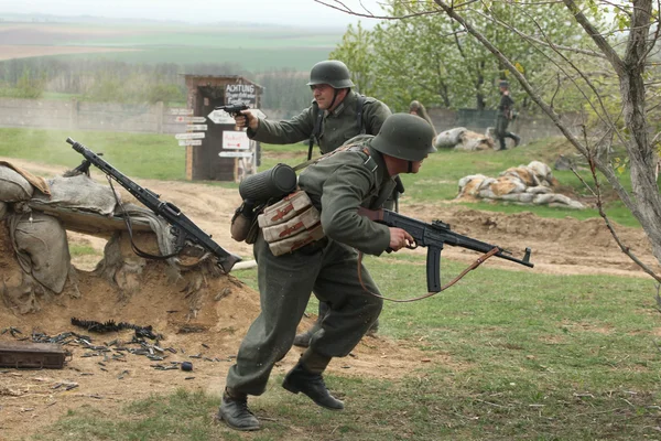 Re-enactment of WWII Battle, Orechov — Stock Photo, Image