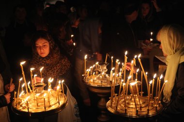 Orthodox Easter in Prague clipart