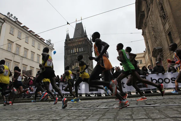 Maratona em praga — Fotografia de Stock