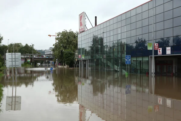 Översvämningar i Prag, Tjeckien — Stockfoto