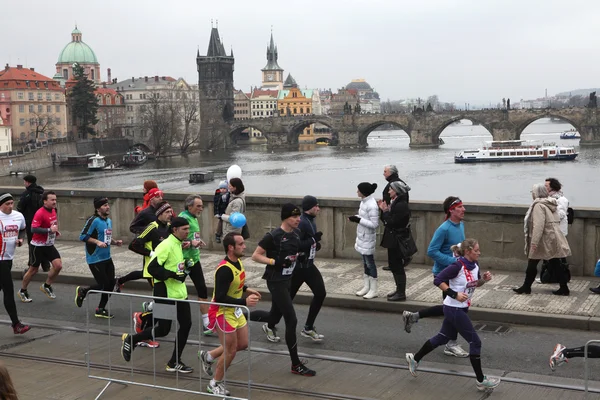 Maratón en Praga, República Checa — Foto de Stock