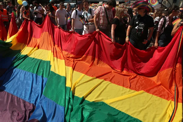 Prague orgulho gay festival — Fotografia de Stock