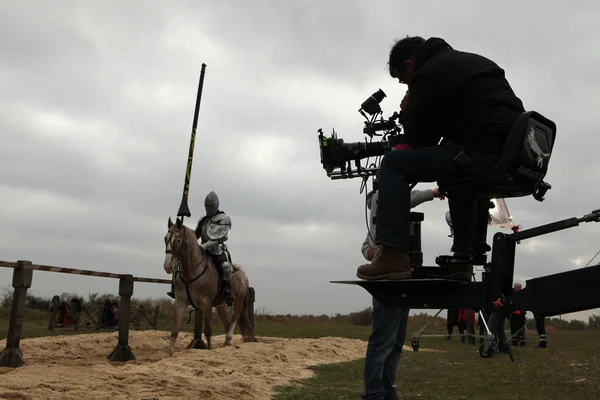 Filmación de una nueva película The Knights — Foto de Stock