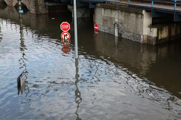 Powodzie w Usti nad Labem, Republika Czeska. — Zdjęcie stockowe